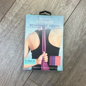 Lomi Fitness Resistance Straps for increasing strength and flexibility 3 pack NW